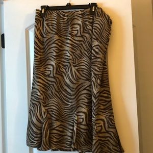 Animal print skirt